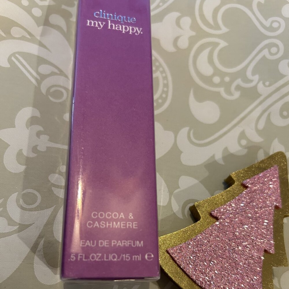💜 Clinique My Happy Cocoa & Cashmere .5 oz BRAND NEW IN BOX Amber Jasmine